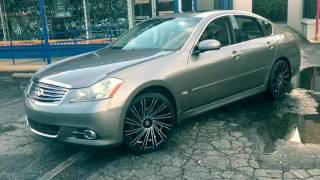 2008 Infiniti M35 sitting on 20" Massiv 921 wheels leaving RimTyme Stone Mountain