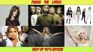 Finish the Lyric - Best of 90's Edition