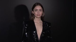 David Alexander Flinn, Lily Collins and more at St Laurent Photocall in Paris