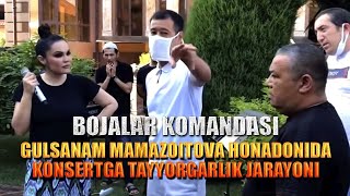 Bojalar komandasi Gulsanam Mamazoitova honadonida koncertga tayyorgarlik.