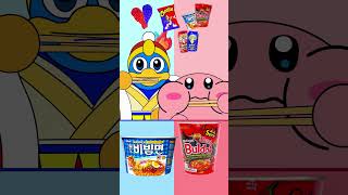 Kirby Animation - Blue Food VS Red Food Emoji Mukbang