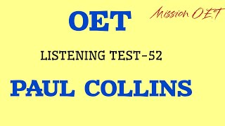 OET LISTENING | Mary Taylor & Paul Collins | #oet #oet_exam #nursing