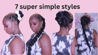 🔥 HOW TO DO 7 DIFFERENT HAIRSTYLE ON SLEEK PONYTAIL | THICK 4A/4B/4C NATURAL HAIR