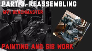 Milling machine rebuild, Benchmaster repainting and adjusting the gibs