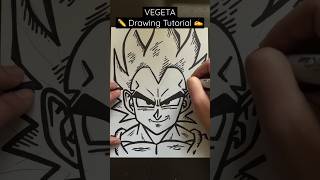 Everyone Can Draw! - VEGETA ✍️ Drawing Tutorial 😀✏️ #vegeta #dragonballz #anime #dragonballsuper