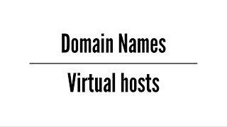 Che differenza c'è tra Nomi di Dominio e Virtual Hosts?