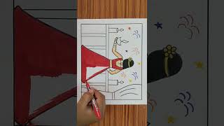 Diwali Drawing Easy Steps #shots #viraldrawing #drawing #happydiwalidrawing