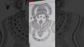 bappa coming soon || Ganapati drawing || mandala art || #shorts #tradingshort #mandalaart #ganapati