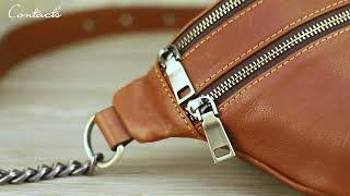 Crossbody Bag Leather Fanny Pack Woman's Gift #bag #giftideas #vintage #fashion #crossbodybag