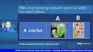 SPED Comm Disorder Early Intervention  - Tuesday Q4 W8 Recognition Week #ETUlayLevelUp