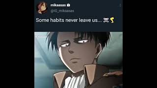 Some Habits never Leave us😅| Anime Shorts 🔥| Levi | Attack on Titan