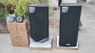 Ahuja SPX1510 Dual 15 Inch Tops Passive Loudspeaker with 650+650+100 watt RMS Power