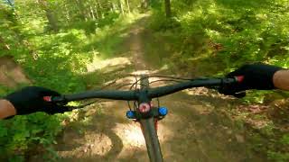 South Kent School Mountain Bike Trails - Blue Downhill Jump line (2nd run)