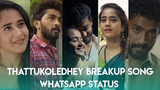 Thattukoledhey breakup song whatsapp status | fullscreen and lyrics | Sriram sarvesh Edits