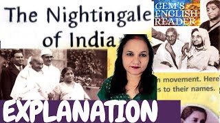 The Nightingale of India | Explanation in Hindi | Grade4 | Gem's English Reader