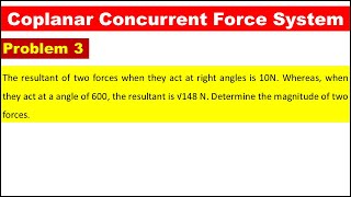 Problem 3: Concurrent Force System