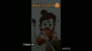 ||Baby Hanuman ji drawing ❤️|| #uniqueart #subscribe