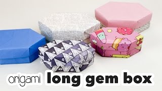 Origami Long Gem Box Tutorial - DIY - Paper Kawaii