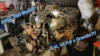 Tearing Down an AMC 360 V8 For My 1976 Gremlin. Part 1. First Time Rebuilding a V8.