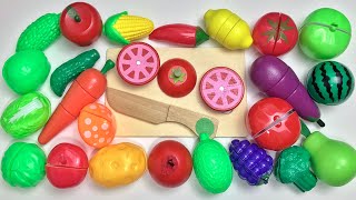 Satisfying Video | Cutting BANANA TOMATO Fruits and Vegetables | Wooden & Plastic ASMR