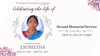 2nd MEMORIAL SERVICE  || from FAITH GOSPEL CHURCH || REV J SHEKAR || PAS SAMUEL