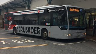 Bus ride on squeaky Go North East 5307! Mercedes Citaro 0530N