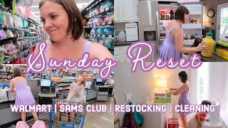 NEW Sunday Weekly Reset | Walmart Haul | Sam's Club Haul | Clean and Reset