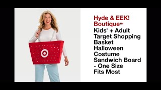 Kids' + Adult Target Shopping Basket Halloween Costume Sandwich Board One Size Fits Most