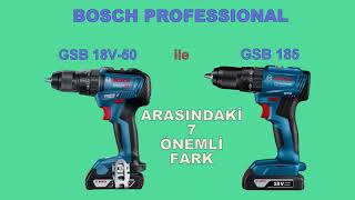 Bosch GSB 18V-50 ile Bosch GSB 185-Li Arasındaki Farklar