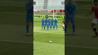 how to score a curved free kick goal in FIFA MOBILE 😱😱😱