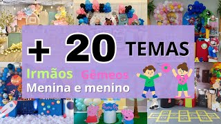 + de 20 TEMAS para Festa de Irmãos Casal ou gêmeos 2024 #festainfantil @Juhlilas