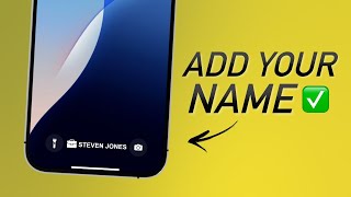 How To Add Your Name On iPhone Lock Screen