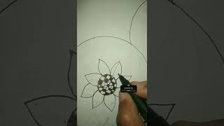 circle mandala art hashtags subscribe #like @DRAW_WITH_NAVYA_02 #comment #support #mandala art