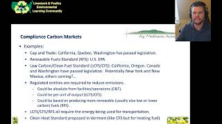 Case Studies in Carbon Markets for Livestock Operations: Manure Treatment and Handling