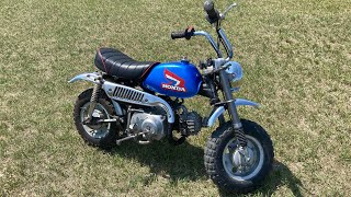 Nice Blue 1977 Honda Z50 Custom Start Up and Walk Around