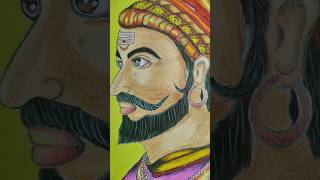 Shivaji Maharaj drawing,  Chatrapati Shivaji Maharaj drawing with oil pastel | final look #art