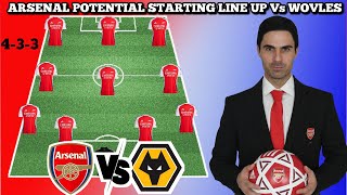 🚨 ARSENAL POTENTIAL STARTING LINE UP VS WOLVES| EPL 2024/2025 SEASON 🔥 MATCH WEEK 1