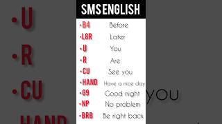 Messages short form / SMS in English abbreviation #chat #abbreviation #messageshorts #shorts