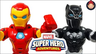 Iron Man Speedster & Black Panther Road Racer - Marvel Super Hero Adventures Toy Unboxing