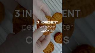 3-Ingredient Peanut Butter Cookies #peanutbuttercookies #glutenfreecookies #quickdesserts #foodie