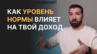 Как уровень нормы связан с твоим доходом