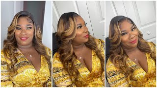 Ombré Highlighted Wig Install with Body Curls |Bestlacewigs