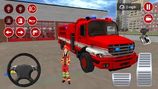 Real Fire Truck Driving Simulator 2023 - New Fire Fighting Firema's Daily Job- Android Gameplay#18