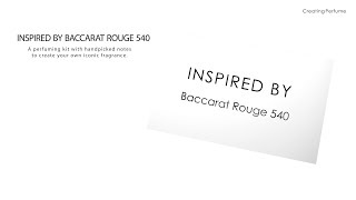 INSPIRED BY BACCARAT ROUGE 540 FORMUALTING KIT