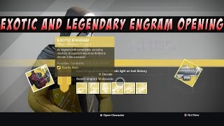 Destiny - Rise of Iron Legendary and Exotic Engram Opening!