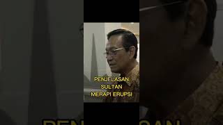 MERAPI ERUPSI!!! INI PENJELASAN SULTAN JOGJA #shorts