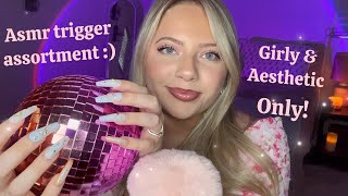 Asmr Girly & Aesthetic Triggers Only! 🌸💕 Sleepy & pretty trigger assortment :)