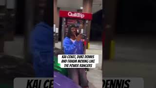 Kai Cenat, Duke Dennis and Fanum moving like the Power Rangers #trending #funny #kaicenatstream