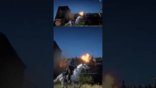 Putting fire in the castle #reddeadredemption #rdr2 #gaming #games #fire #horse #fight #law #rdr