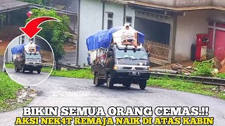 Aksi Nek4t Remaja Naik Di Atas Kabin Di Tanjakan Set4n Tasikmalaya